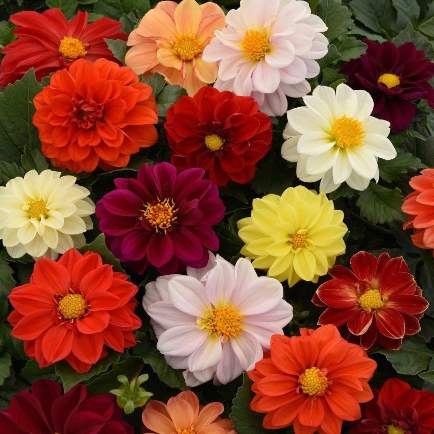 8 x Dahlia Border Mixed Bulbs - Perfect for adding colour to your garden