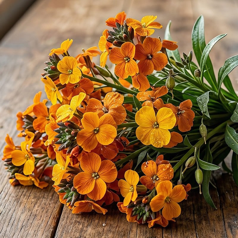 2x Wallflower Sugar Rush Orange Plants 9cm Pots Hardy Fragrant Flowers